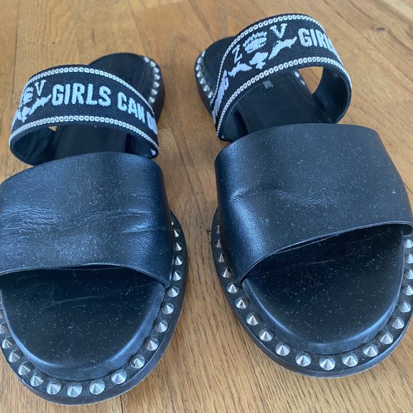 Zadig and Voltaire Sandal, Black and White - Picture 1 of 2